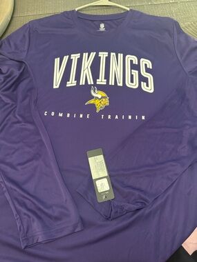 Vikings Purple Long Sleeve DriFit 
Performance Tee